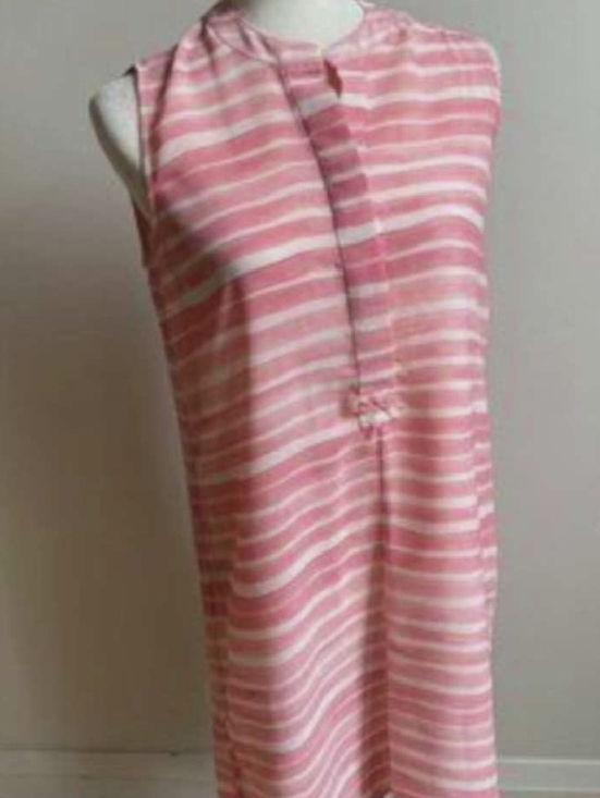 Vince Camuto Tops - Vince Camuto Pink and White Striped Sleeveless Dress